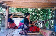 Karen women weaving
